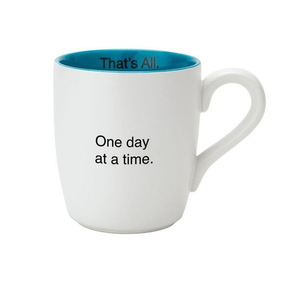 Thoughtful That's All White 16oz Coffee Mug Start Your Day with Motivation - Picture 1 of 4
